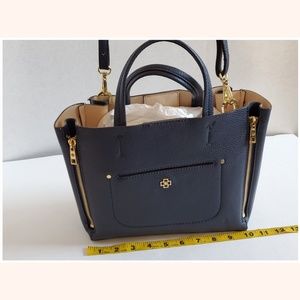 Ann Taylor Mini Pebbled Signature Tote, Blue